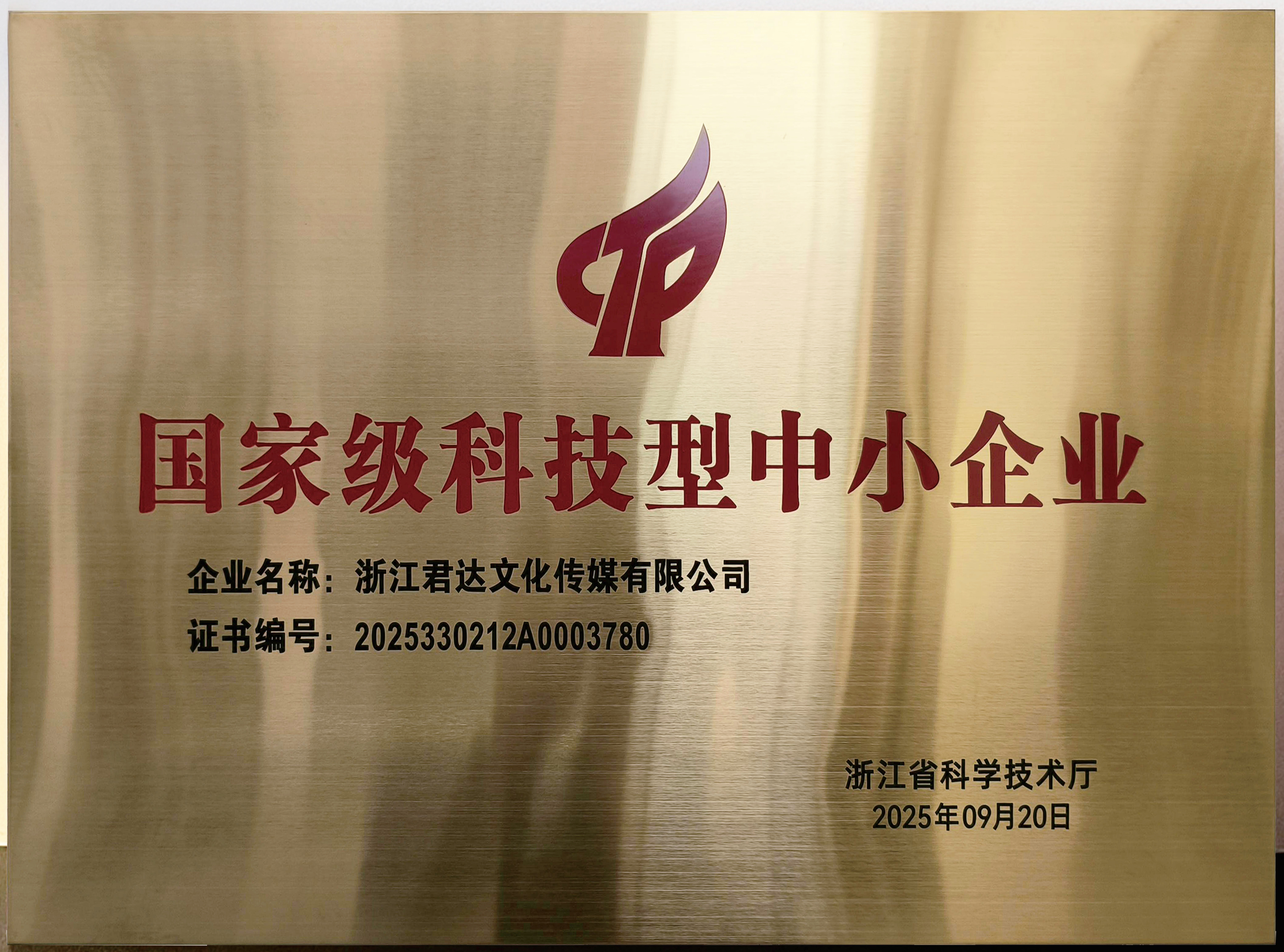 国家级科技型中小企业